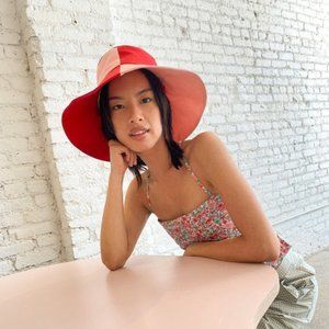 NWT Ruth Projects Dolores Bucket Hat - Strawberry Shortcake